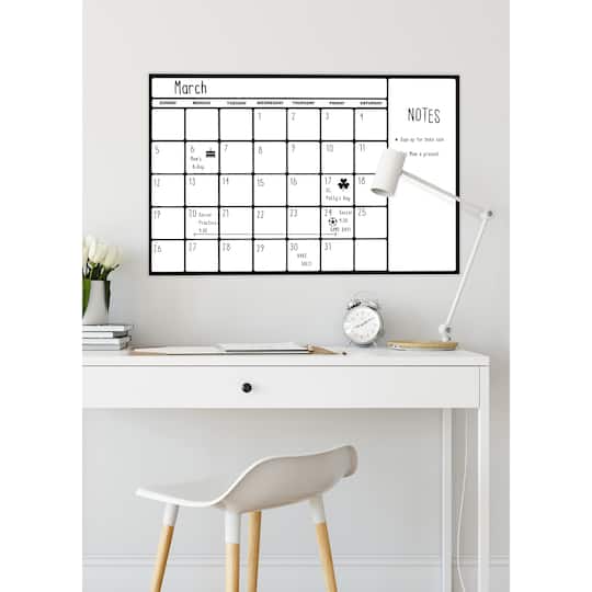 WallPops Black & White Dry Erase Calendar